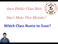 Java File Naming Rule Only One Public Class Allowed Java Programming
