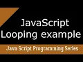 JavaScript Looping For While example with multiplication table code