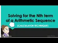 Solving for the Nth term of an Arithmetic Sequence Calculator Technique