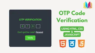 Create OTP Code Verification Form using HTML CSS JavaScript