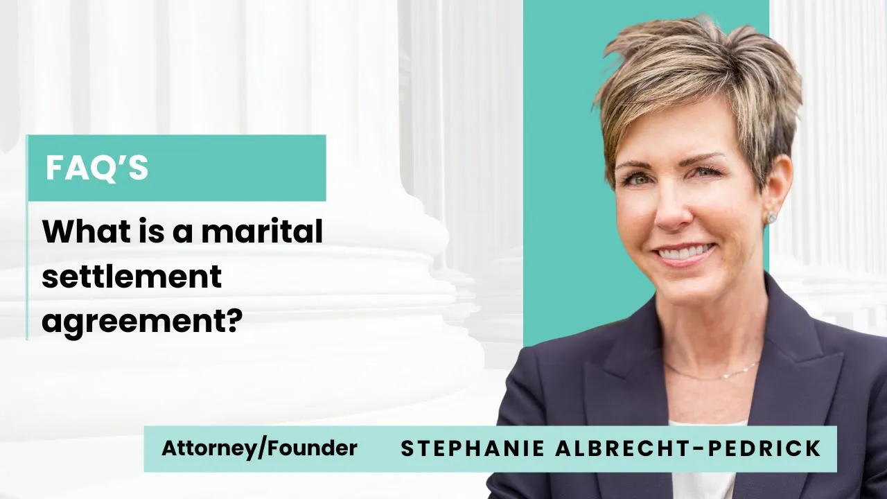What is a marital settlement agreement?