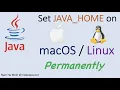 How to set JAVA - HOME in macOS Linux Permanently