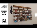 DIY Coffee Mug Rack For Wall Simple Woodworking Project