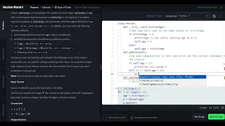 HackerRank Python 30 Days of Code - Day 4 Class vs Instance