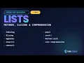 Python Lists Explained for Beginners Indexing Slicing Nested Lists List Comprehension