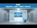 PHP Login System Tutorial - Register Login Logout Full Project with MySQL PDO