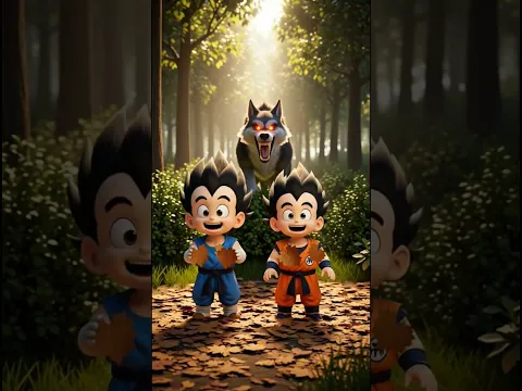 Goku y Vegeta en la fogata !