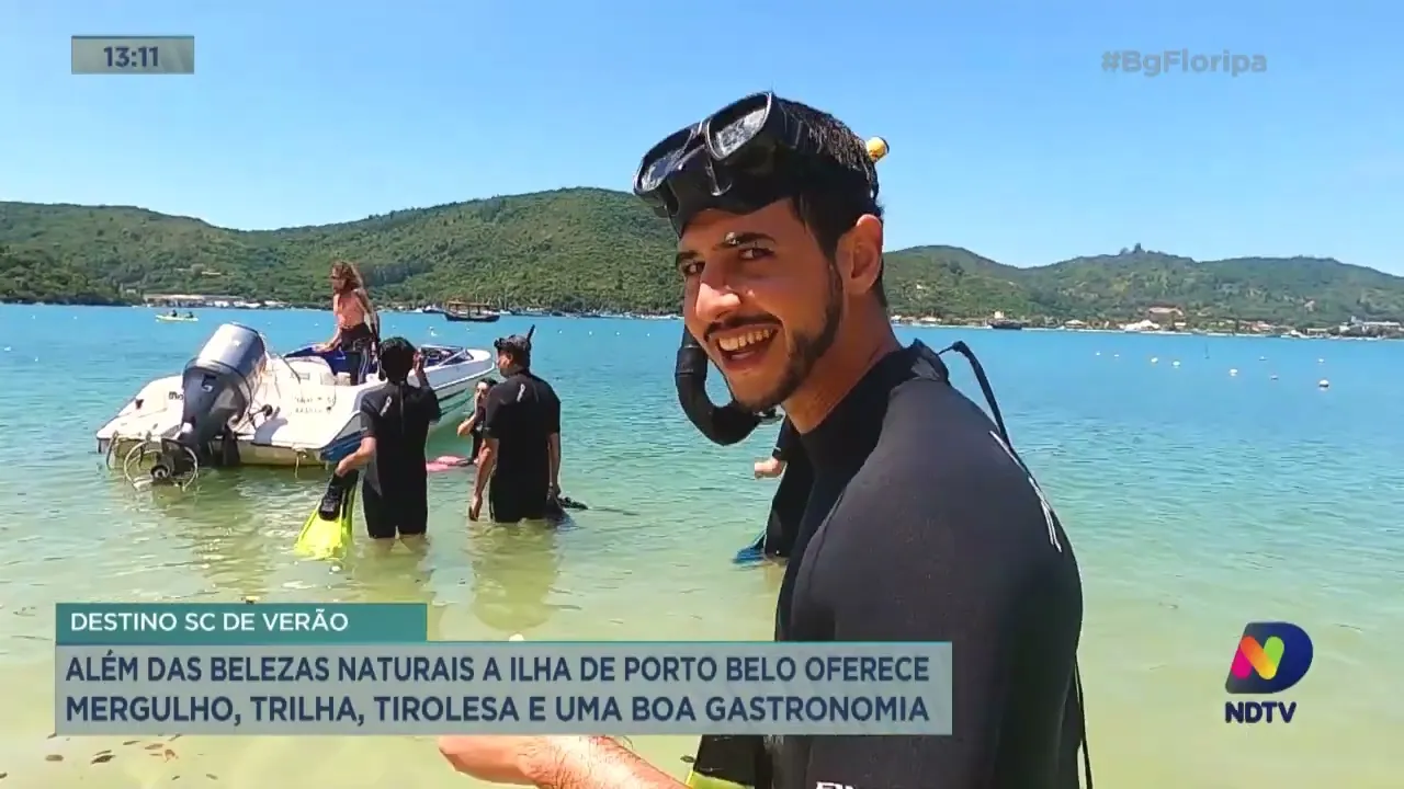 A Ilha de Porto Belo oferece mergulho, trilha, tirolesa e gastronomia