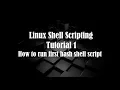 Linux Bash scripting tutorial 1 How to run first bash shell script by learn and code