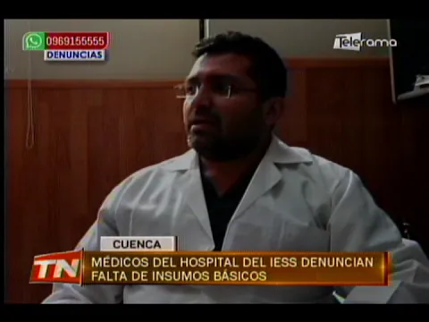 Médicos del hospital del IESS denuncian falta de insumos básicos