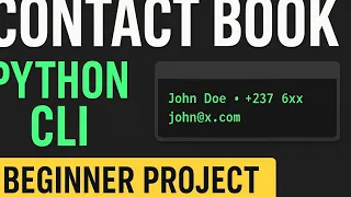 Build a Contact Book in Python CLI Project for Beginners