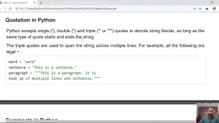 PYTHON BASICS Multi-Line Statements QuotationS Comments Multiple Statements on a Single Line Suites