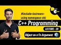 Object as a Function Argument in C in Hindi