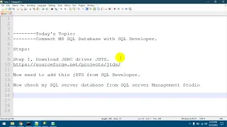 Connect MS SQL Database with SQL Developer