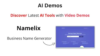 AI Demos Generate a Short Brandable Business Name with Namelix Namelix Demo