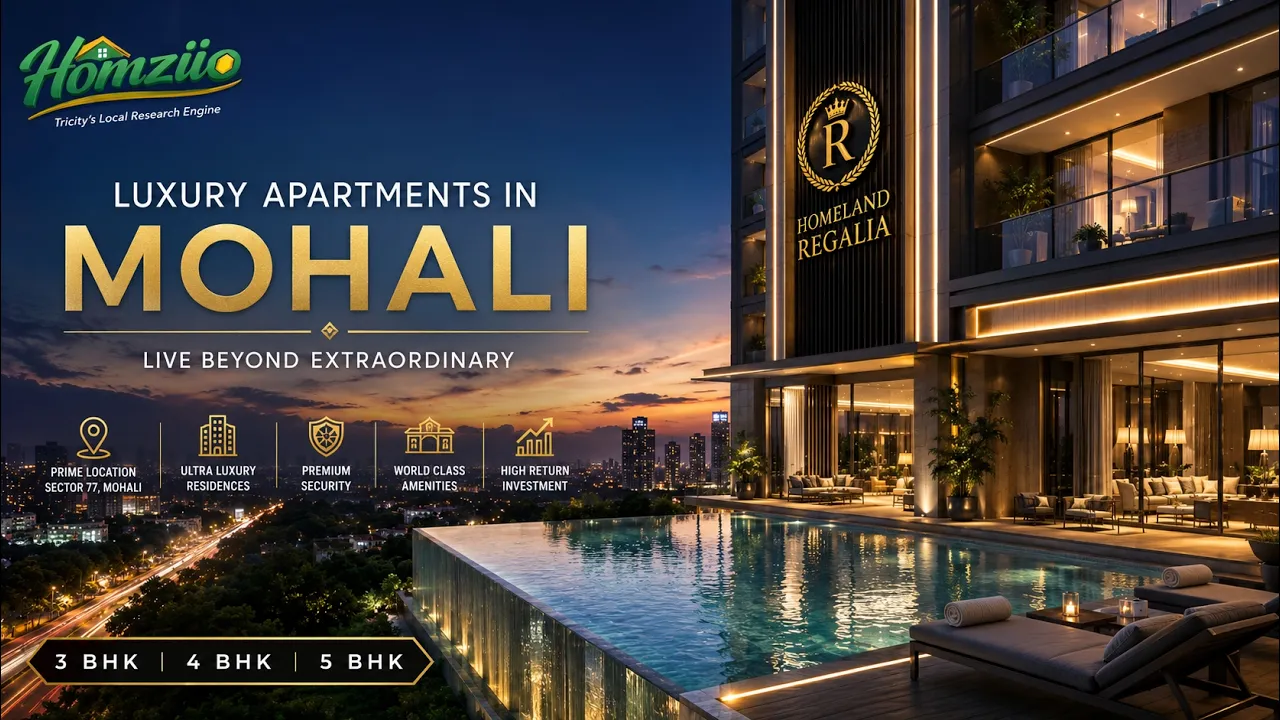Homeland Regalia Sector 77 Mohali: Luxury 3BHK, 4BHK, 5BHK High Rise Apartments | Best Residential Projects in Mohali