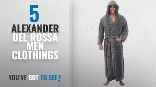 Top 10 Alexander Del Rossa Men Clothings Winter 2018 Del Rossa Mens Fleece Robe Long Hooded