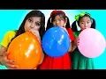 Emma \u0026 Jannie Pretend Play Fun Playtime with Magic Color Balloons