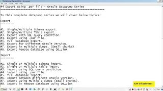 Export using par file - Oracle Datapump Series
