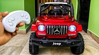 Power wheel Mercedes jeep unboxing and testing with remote control 🔥🔥