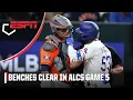 Benches clear in Game 5 with multiple ejections after Adolis Garcia is hit by a pitch MLB on ESPN