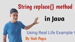 Java String replace method replace method in java example