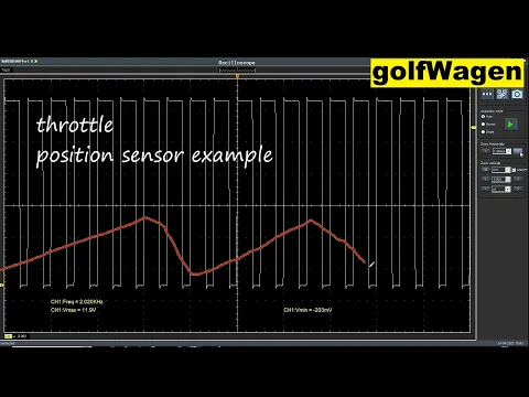 Download MP3 Hantek 1008C oscilloscope throttle flap process