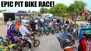 SICKEST PIT BIKE RACE EVER FULL SEND