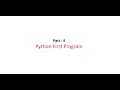 Part - 4 Python First Program in Hindi Execution Of Python Program in Hindi