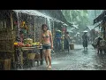 Download Lagu WOULD YOU SURVIVE THIS RAIN? 🌧️ Torrential Rainstorm \u0026 Loud Thunder in Countryside Indonesia