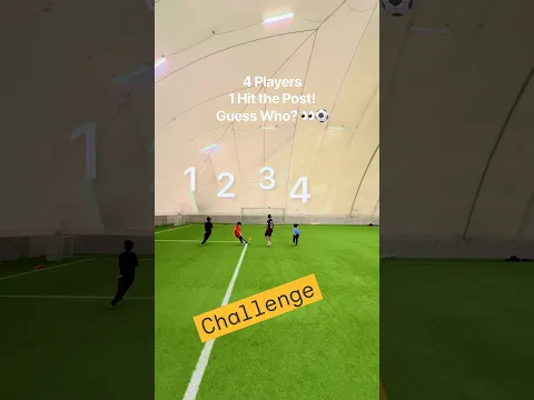 Which One Hit the Post❓ #football #soccer #crossbarchallenge #guess #shorts