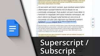 Superscript Google Docs Subscript Google Docs Tutorial