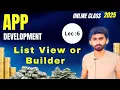 ListView In Flutter ListView Builder Dart App development Part 1