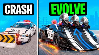 Every Time I Crash, My Police Car EVOLVES in GTA!