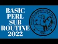 Perl Sub Routine - Beginners Programming Tutorial 2022