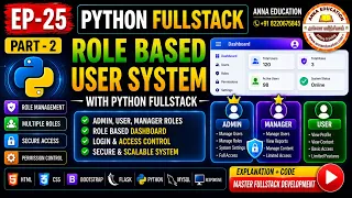 EP-25 Python Full Stack Tamil Role Based User System Part 2 Flask MySQL