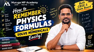 How to Remember Physics Formulas & Solve Numericals Easily π₯ | Class 12 Physics Tamil | Muruga MP