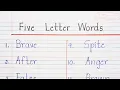 Five Letter Words 60 Five Letter Words