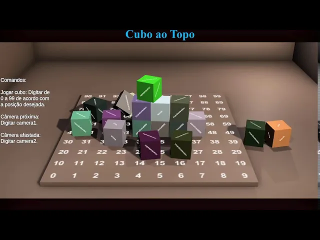 Jogo via chat "Cubo ao Topo"