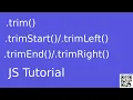 trim trimStart and trimEnd method in JS CoderNap