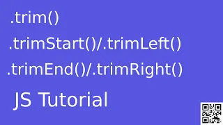 trim trimStart and trimEnd method in JS CoderNap