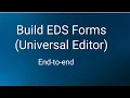 AEM Forms on Edge Delivery Services Universal Editor Complete Form Build Tutorial