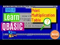 QBasic Tutorial to Print Multiplication Table using FOR NEXT Loop Hindi