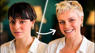 She Let it grow WAY Too Long Then Went Short Blonde pixie
