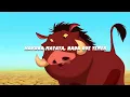 El Rey León - Hakuna Matata (Latino) (Letra)