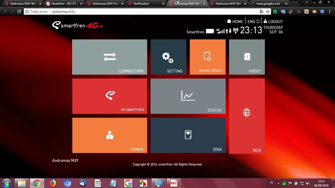 Andromax M3S (cara cek kuota, ganti password daan nama). 