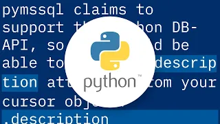 get column names from query result using pymssql