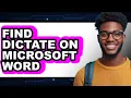 How to Find Dictate on Microsoft Word easy Method