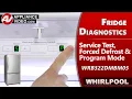 Whirlpool Refrigerator - Service Diagnostic testing Error Codes Programing mode Troubleshooting