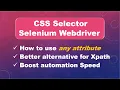 How To Use All Attributes in CSS Selector Selenium WebDriver Java